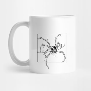 A spider with a human skull Mug